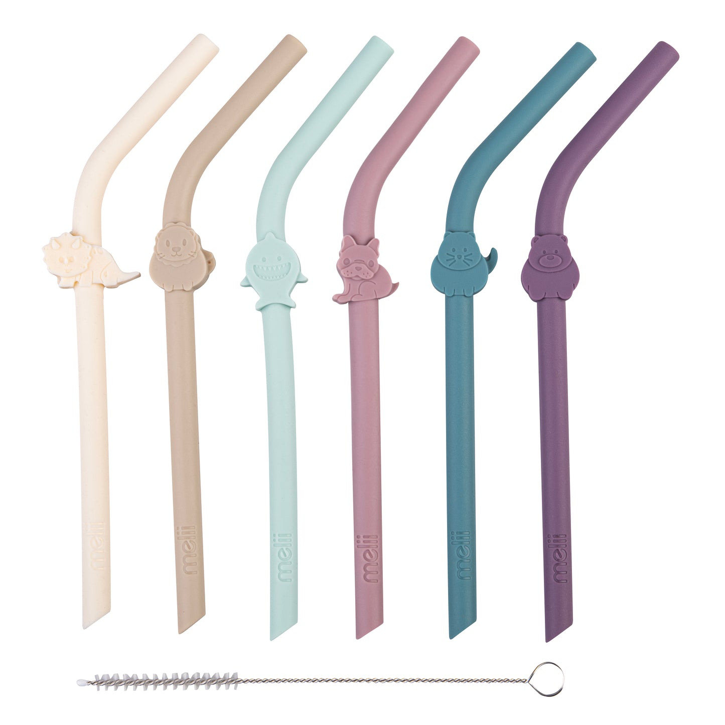 Melii Silicone Straws Set 6