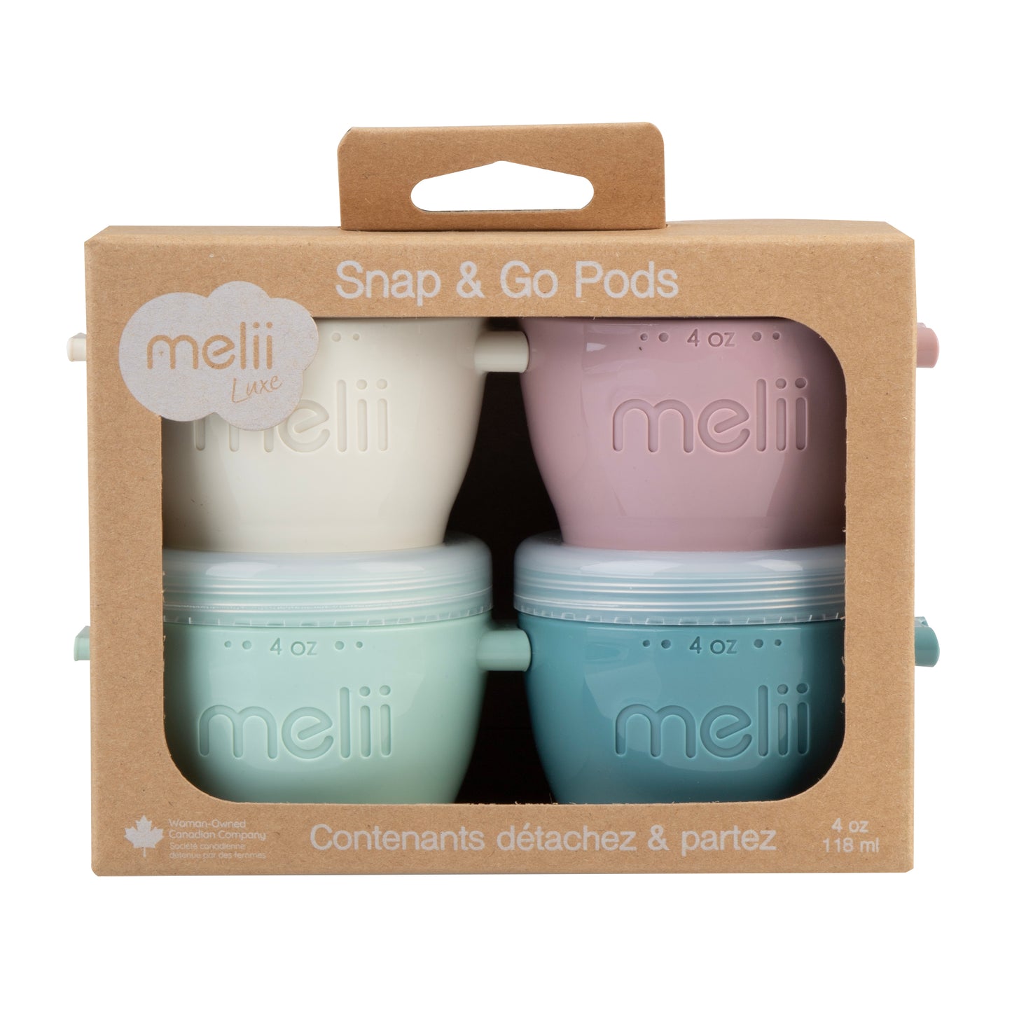 Melii Snap & Go Pods Set 4 (4Oz/120Ml)
