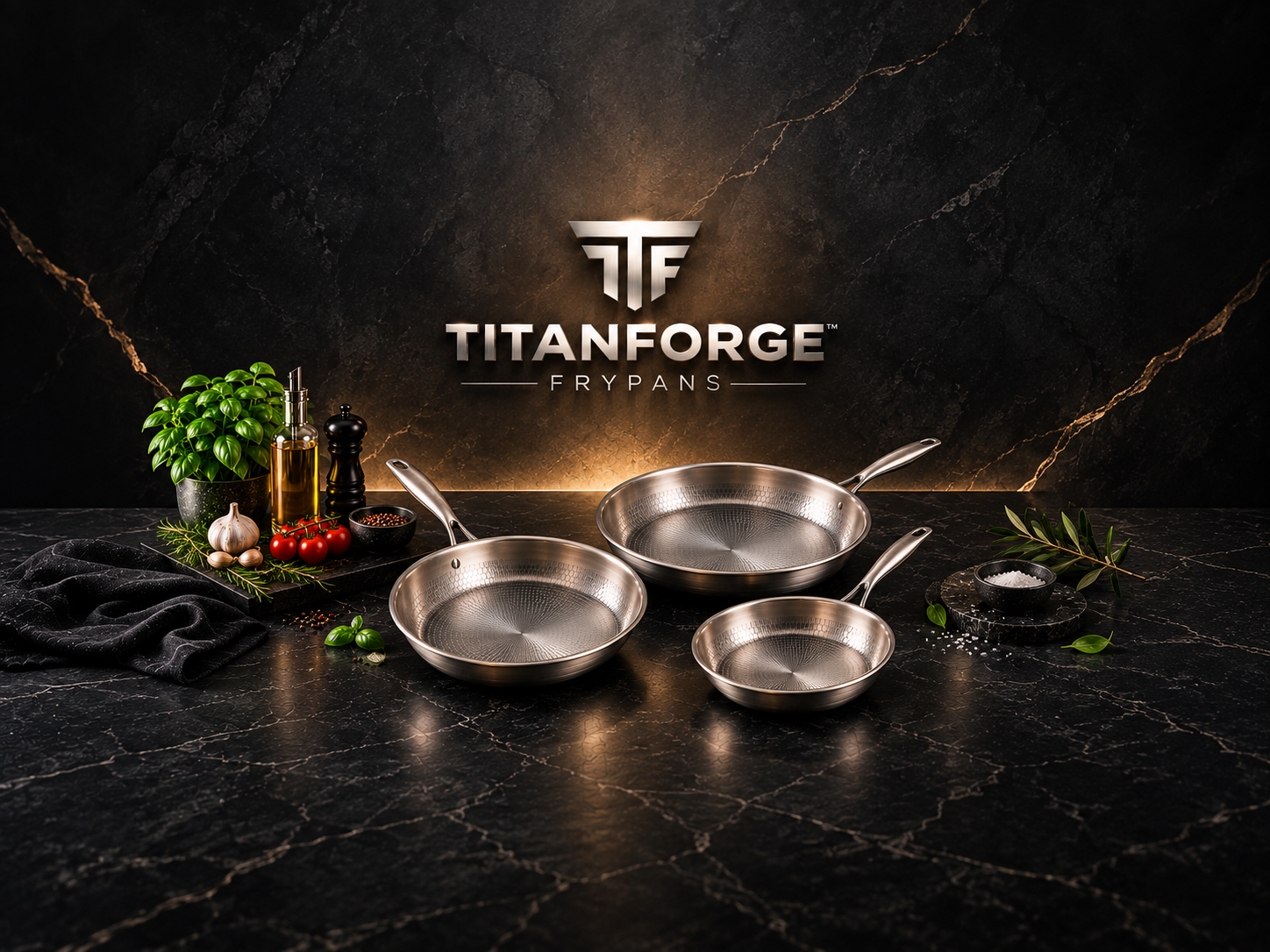 TitanForge 24cm Titanium Frypan
