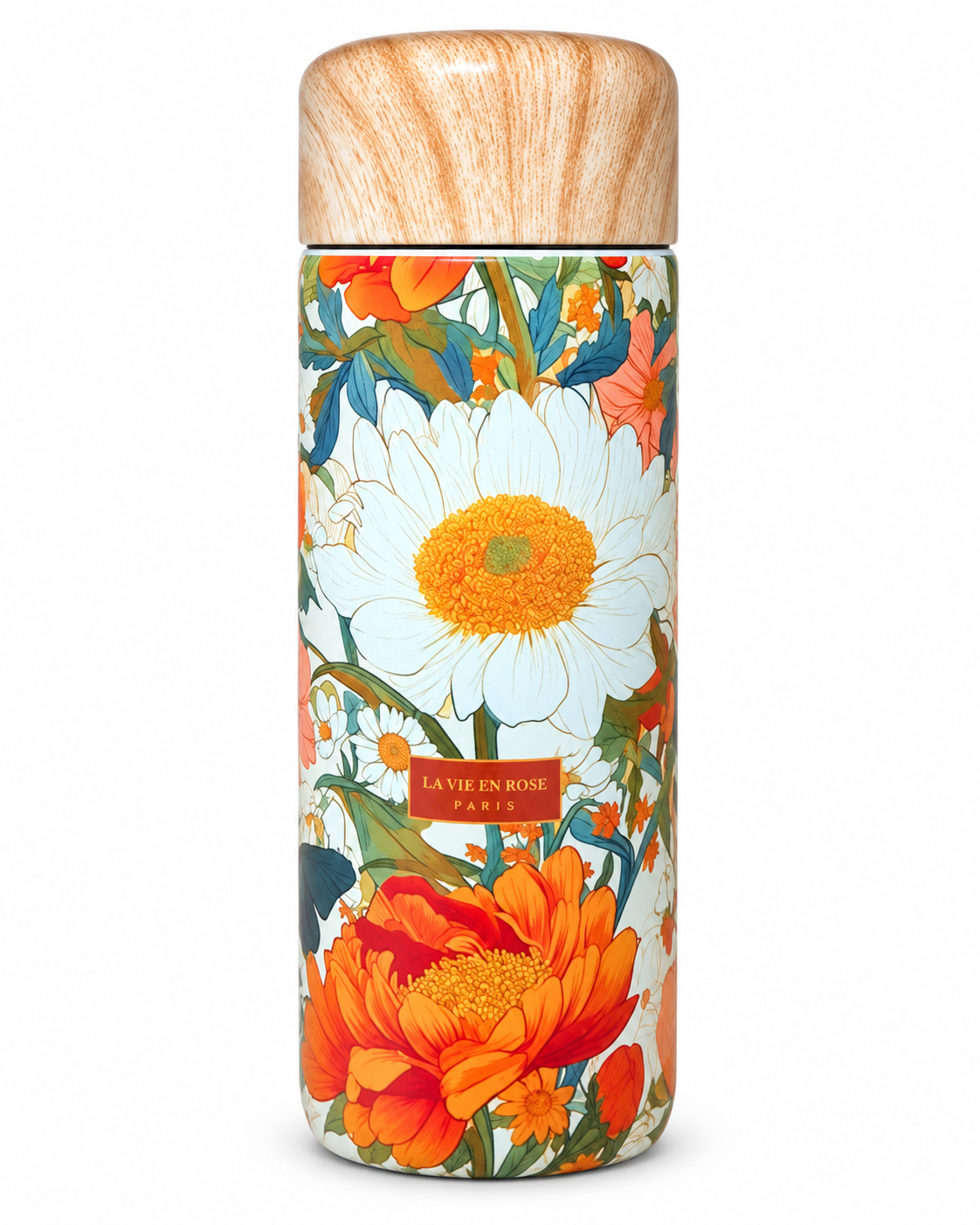 Bag Buddy 180ml Mini Bottle White Flower - Double Insulated Hydration Bottle